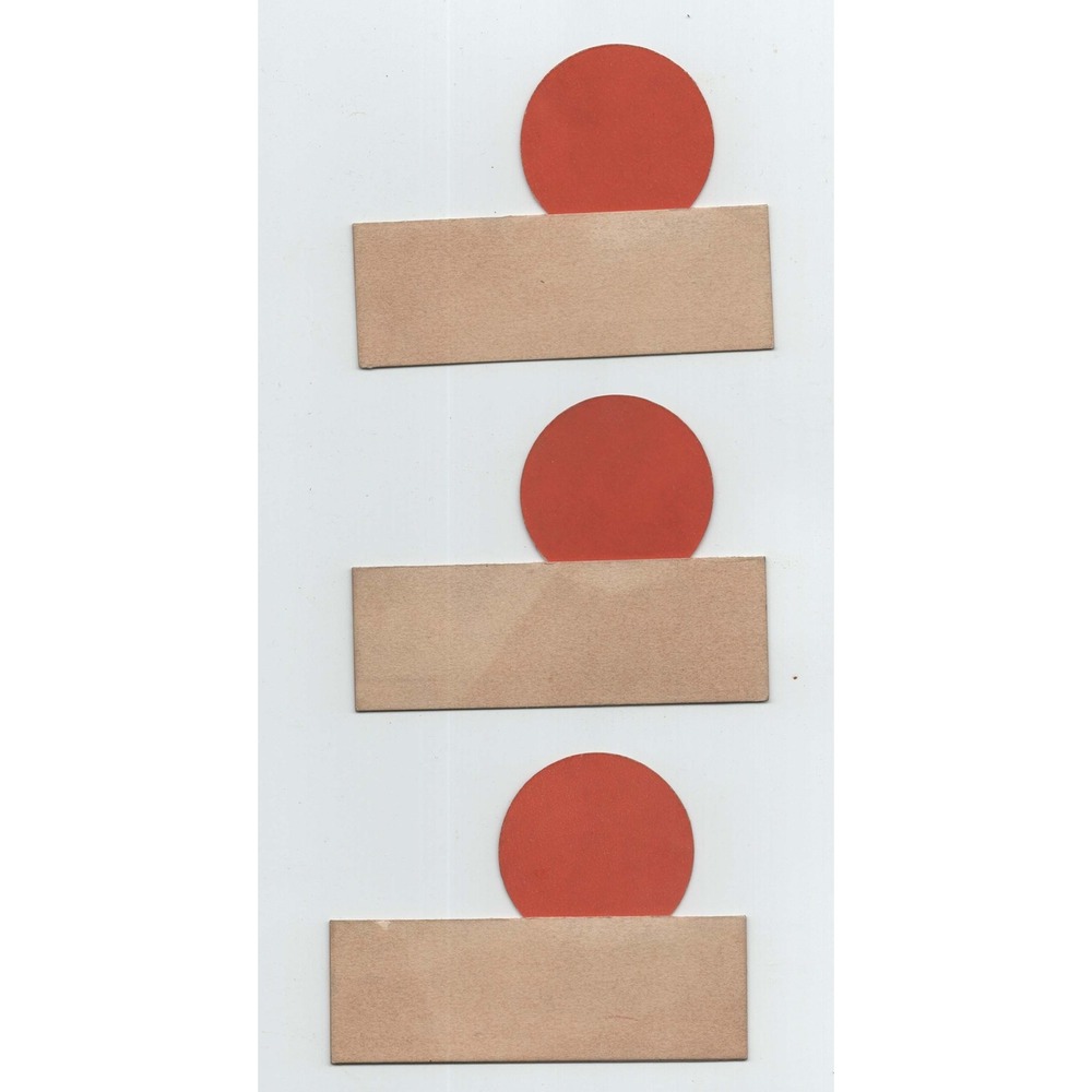 Vintage Mechanical Riddle Place Cards Red Sun Face Novelty Ephemera Set of 3 - Picture 2 of 11